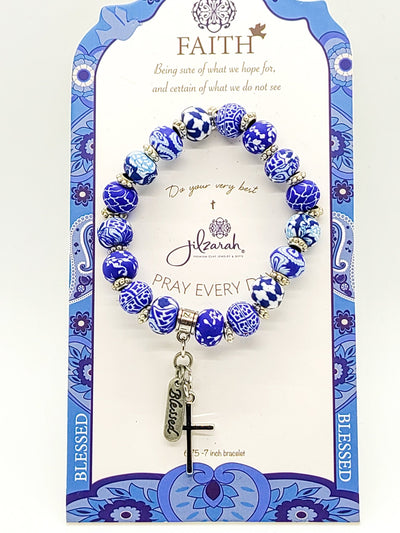 Jilzarah Royal Blue Charm Bracelet - Purple Dot Fashion