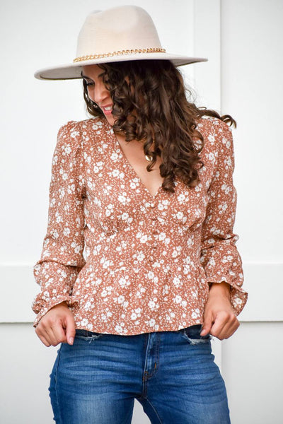 Simply Obsessed Dusty Floral Top - #shop_name