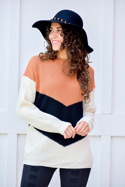 Girls Like You Color Block Knit Sweater - #shop_name