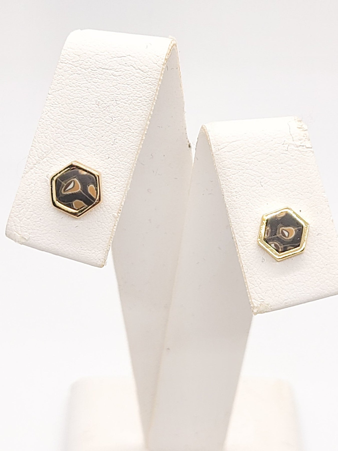 Jilzarah Hexagon Stud Earrings – Purple Dot Fashion