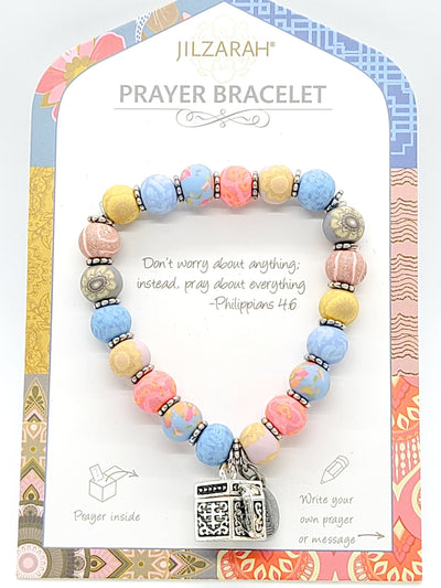 Jilzarah Seashell Prayer Bracelet - Purple Dot Fashion