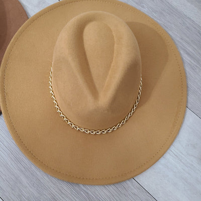 Panama Gold Chained Khaki Hat - #shop_name
