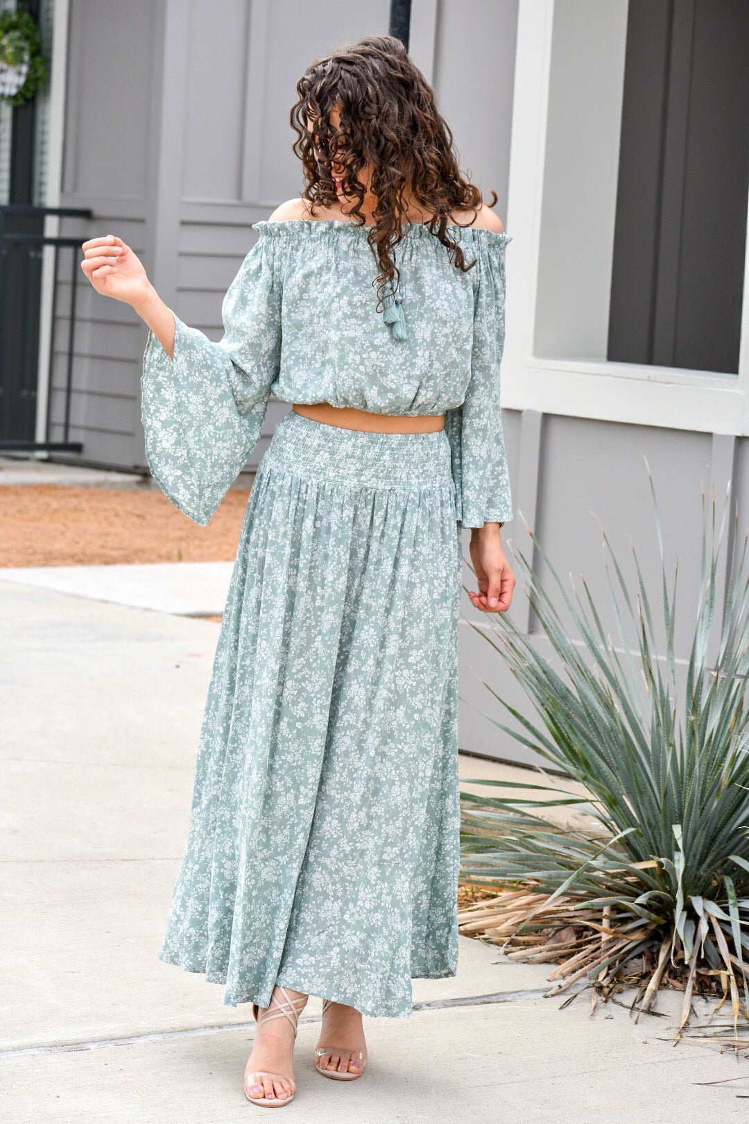 Sage Floral Maxi Skirt – Purple Dot Fashion Sage Floral Maxi Skirt – Purple Dot Fashion